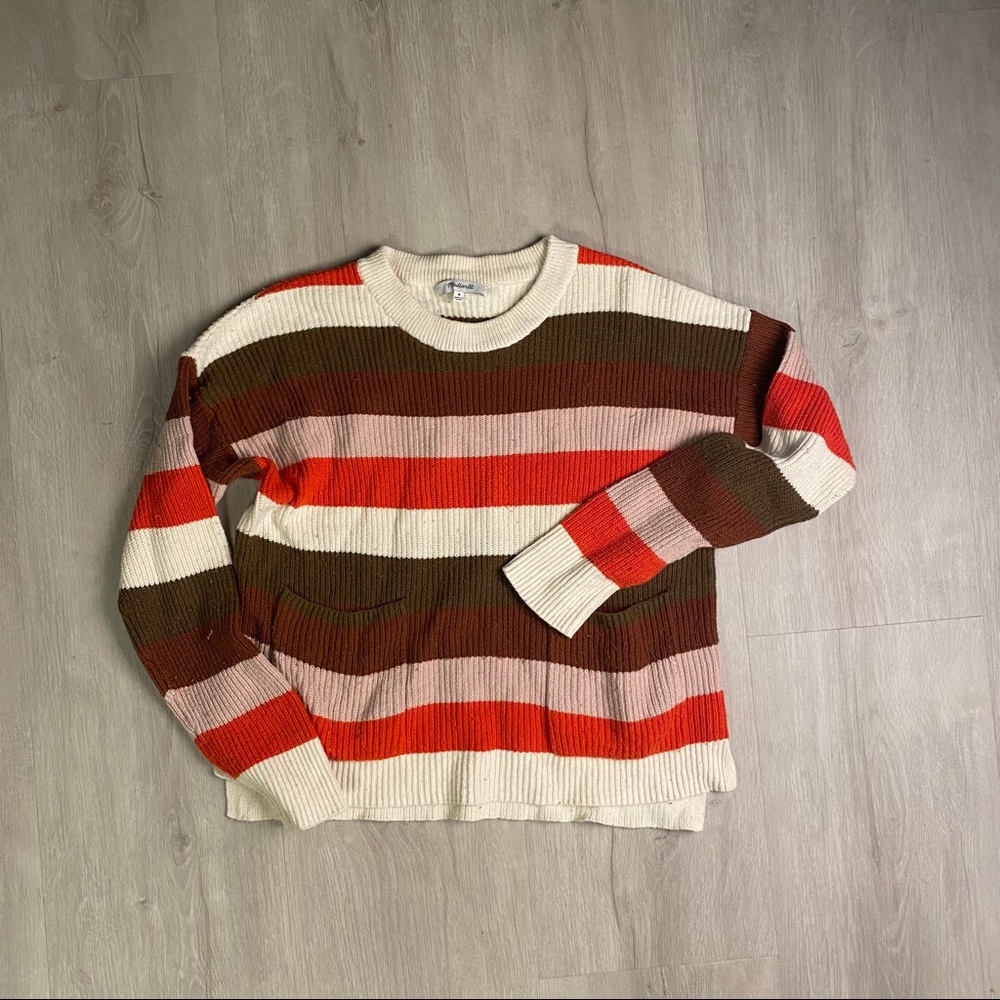 Madewell Striped Sweater with Pockets - Picture 3 of 8
